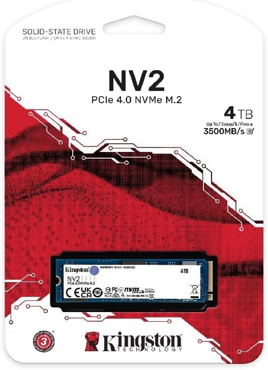 Kingston NV2 4TB PCIe 4.0 NVMe SSD M.2 Kingston NV2 4TB PCIe 4.0 NVMe SSD M.2